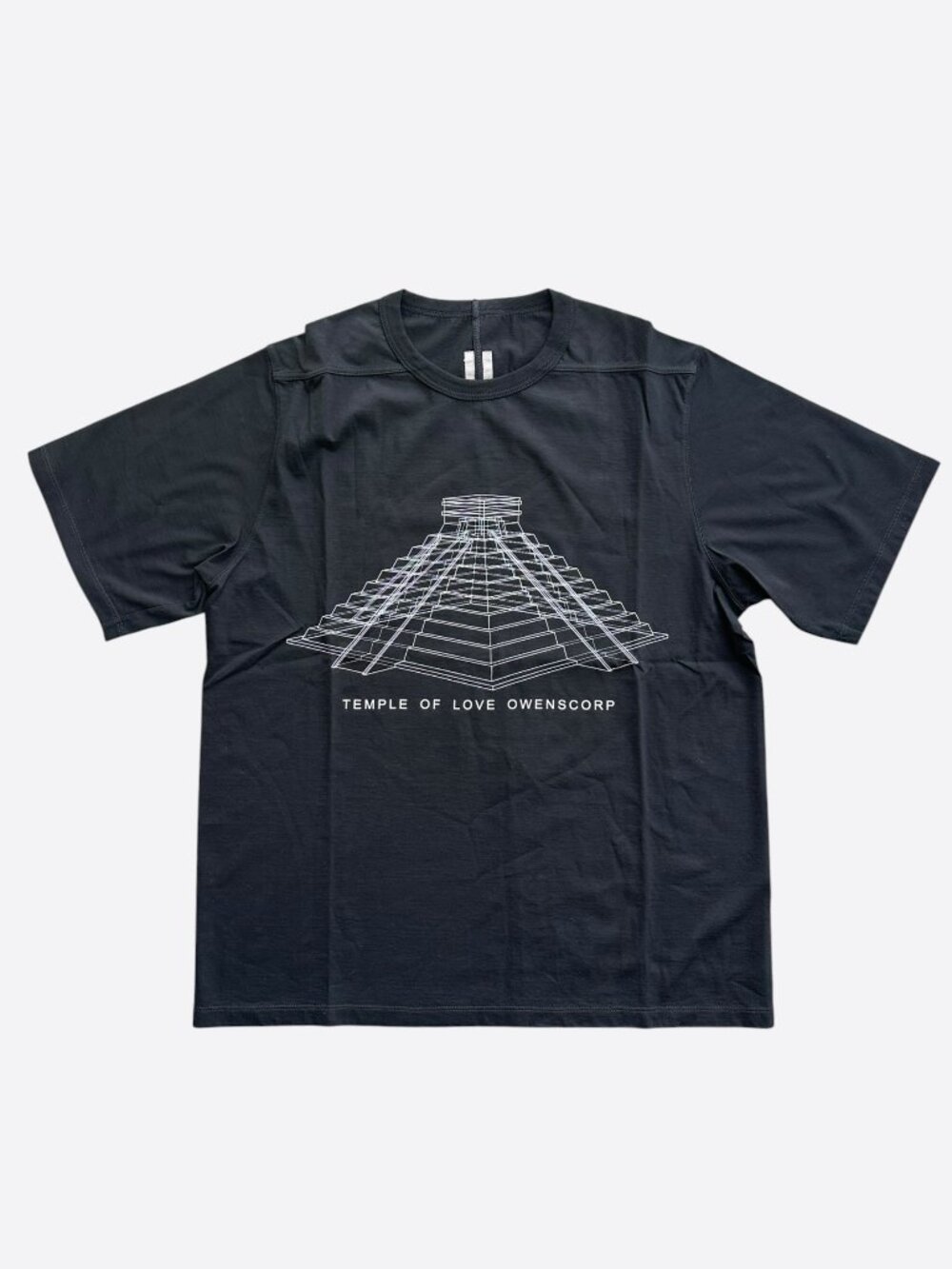 Rick Owens Black & White Temple Of Love Owenscorp Graphic T-Shirt
